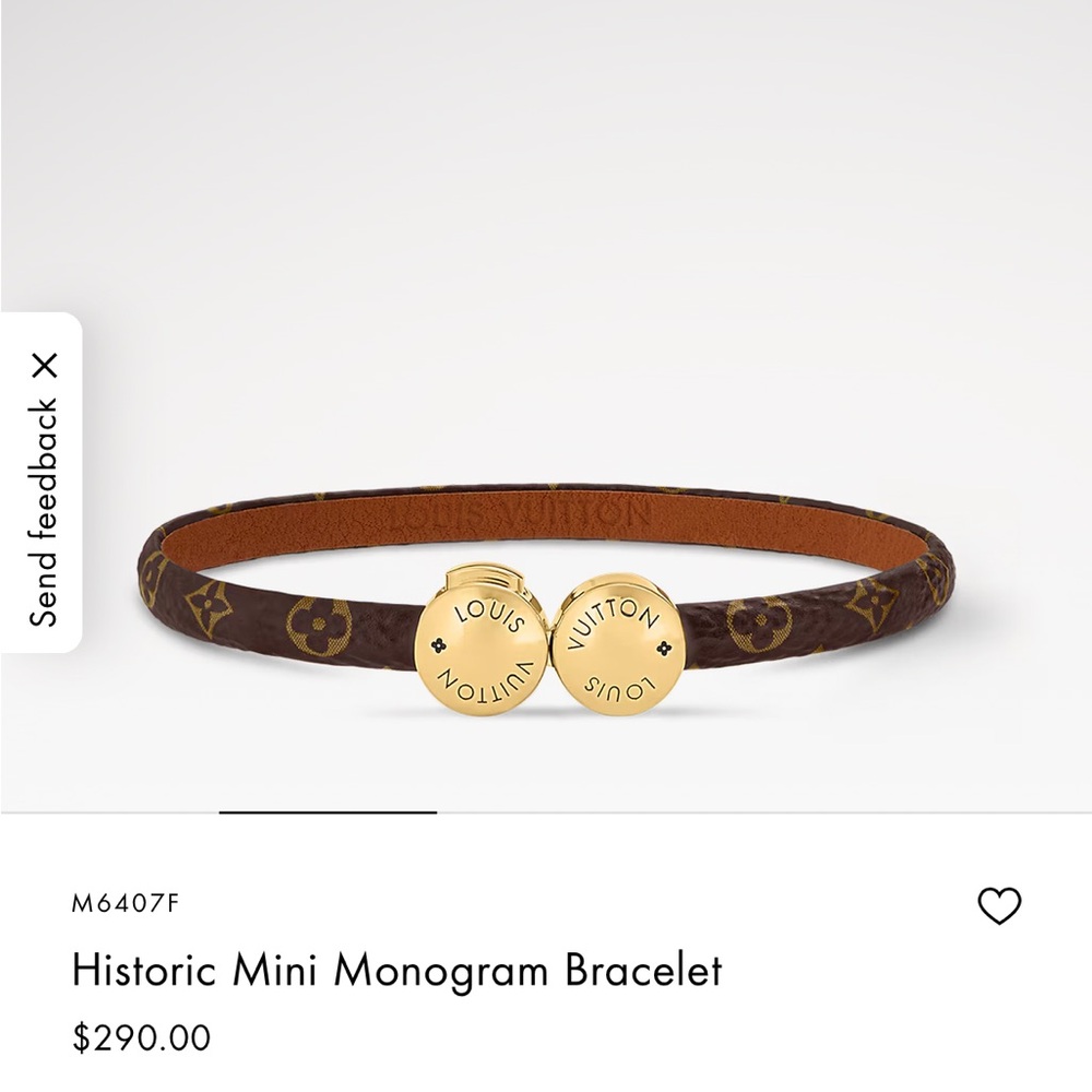 Louis Vuitton Gold and Brown Monogram Bracelet